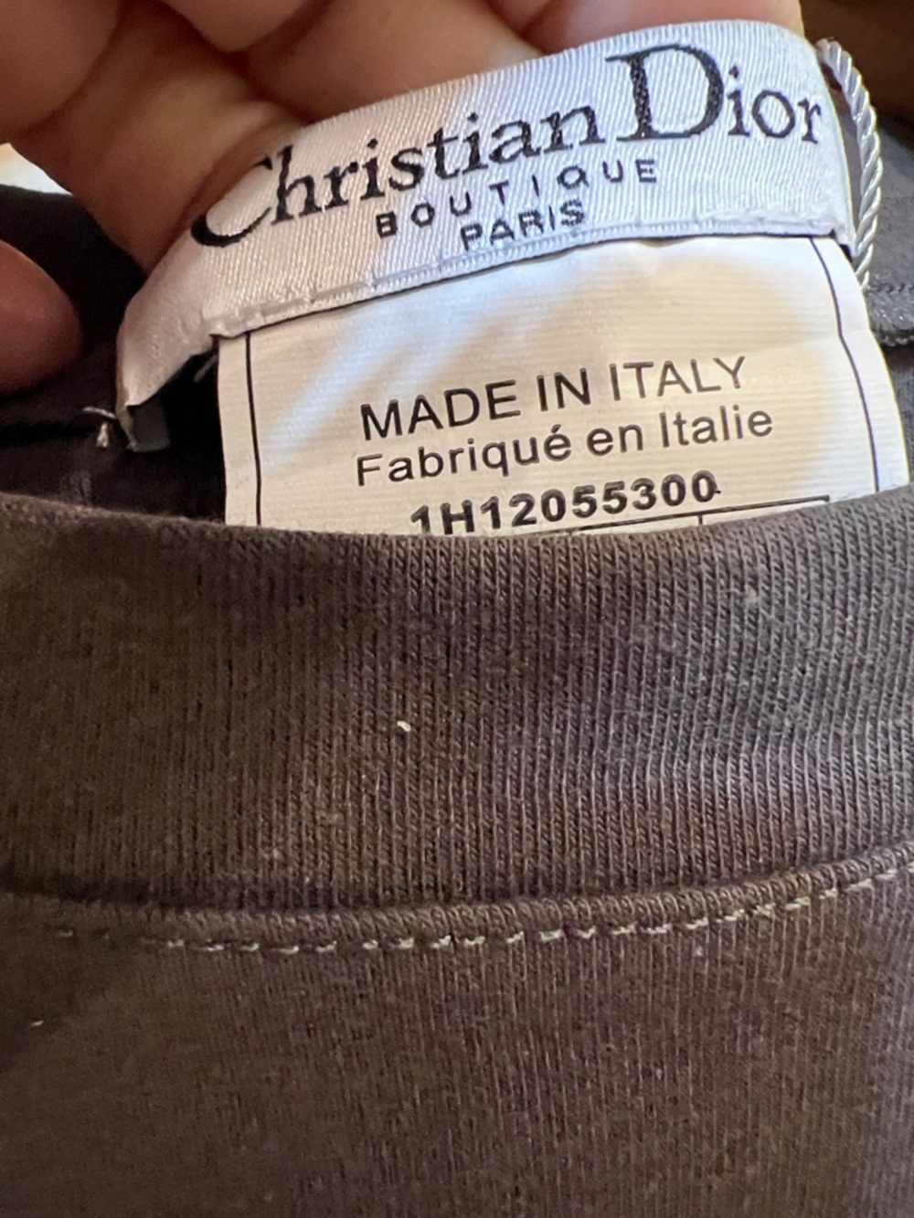 Dior Charcoal Grey J'ADORE DIOR Sleeveless Tank top shirt vintage nwt rare M - Picture 2 of 4